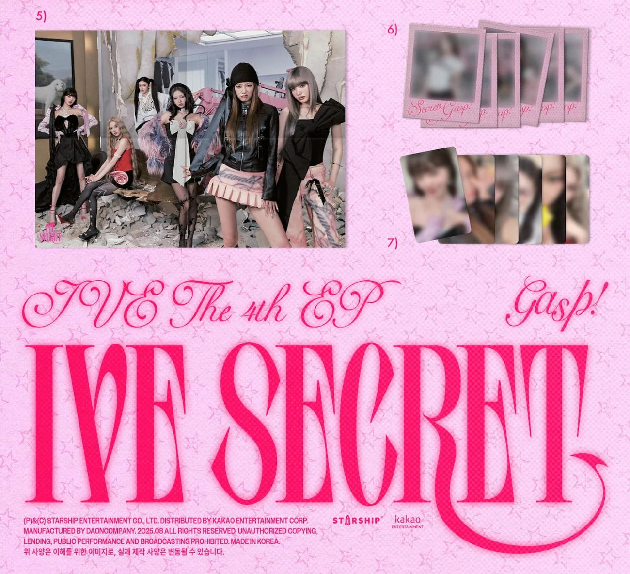 IVE - IVE SECRET (Shh! ver. / Gasp! ver. / Psst! ver.)