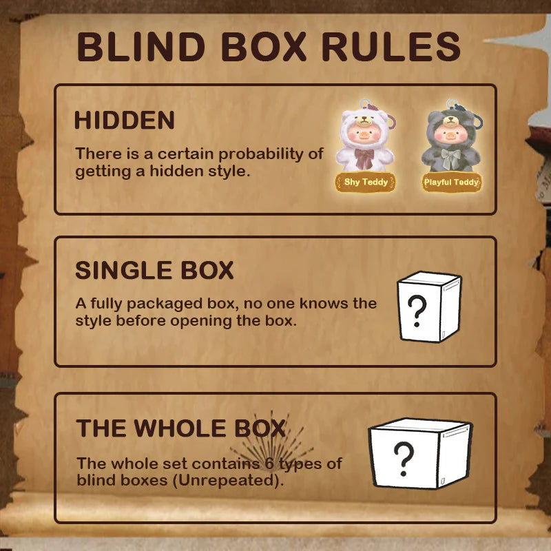 Lulu The Piggy Vintage Teddy Shop Vinyl Face Plush Pendant Blind Box