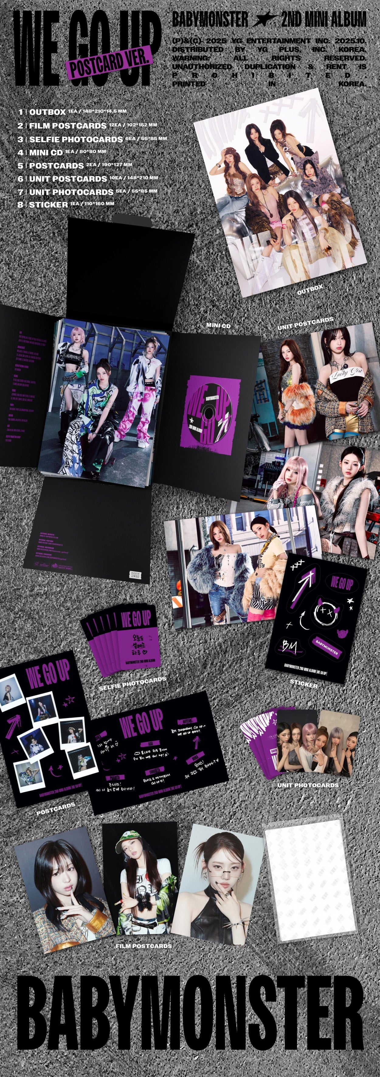 BABYMONSTER - WE GO UP (POSTCARD ver.)