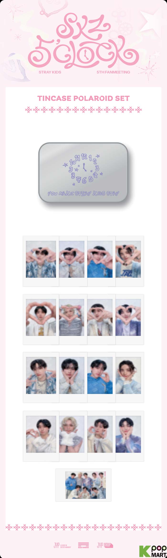 Stray Kids – SKZ 5’CLOCK - TINCASE POLAROID SET
