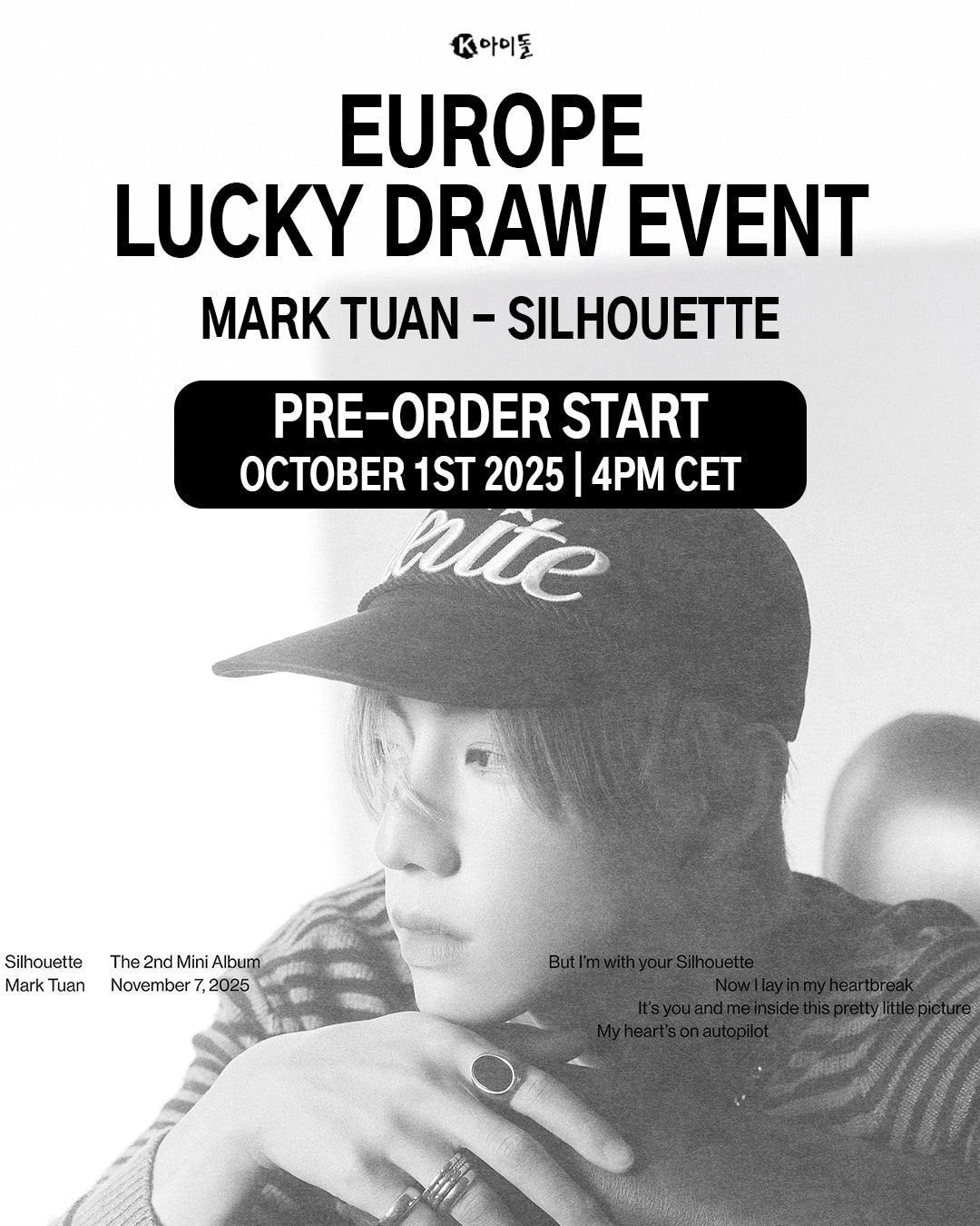 Pre- order MARK TUAN - Silhouette - 2nd Mini Album