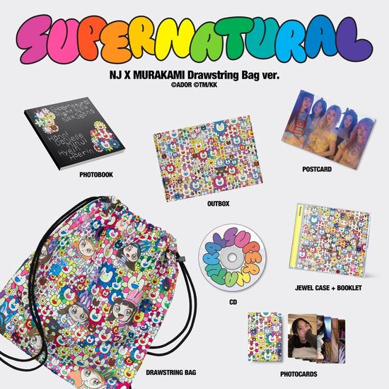 Newjeans - Newjeans 'Supernatural' (NJ X MURAKAMI) Drawstring Bag)