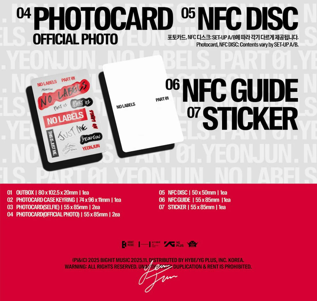 YEONJUN - NO LABELS: Part 01 (Photocard Case Ver.)