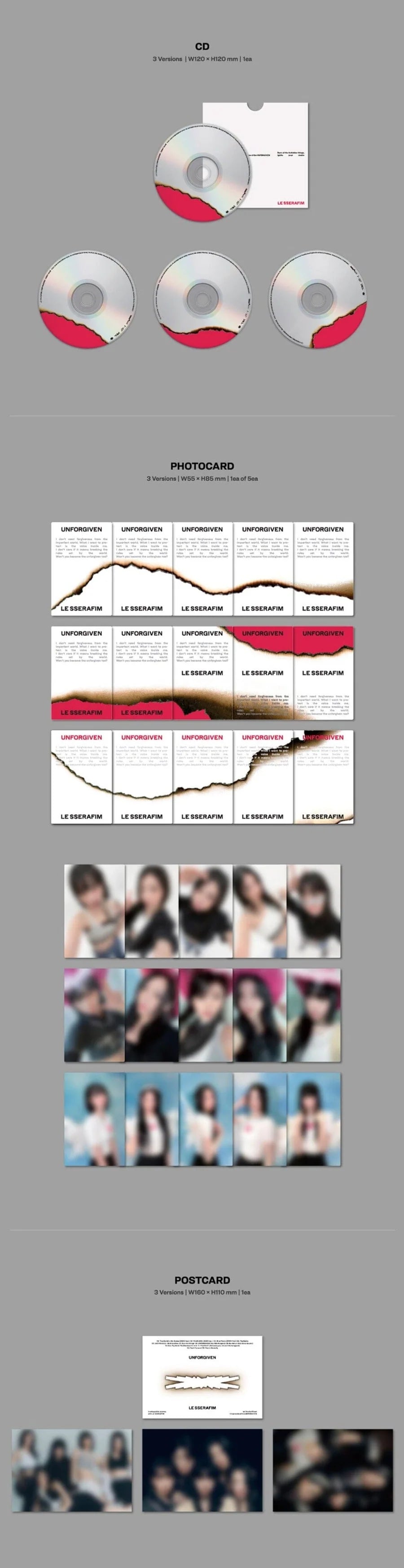 LE SSERAFIM - UNFORGIVEN (1ST STUDIO ALBUM)