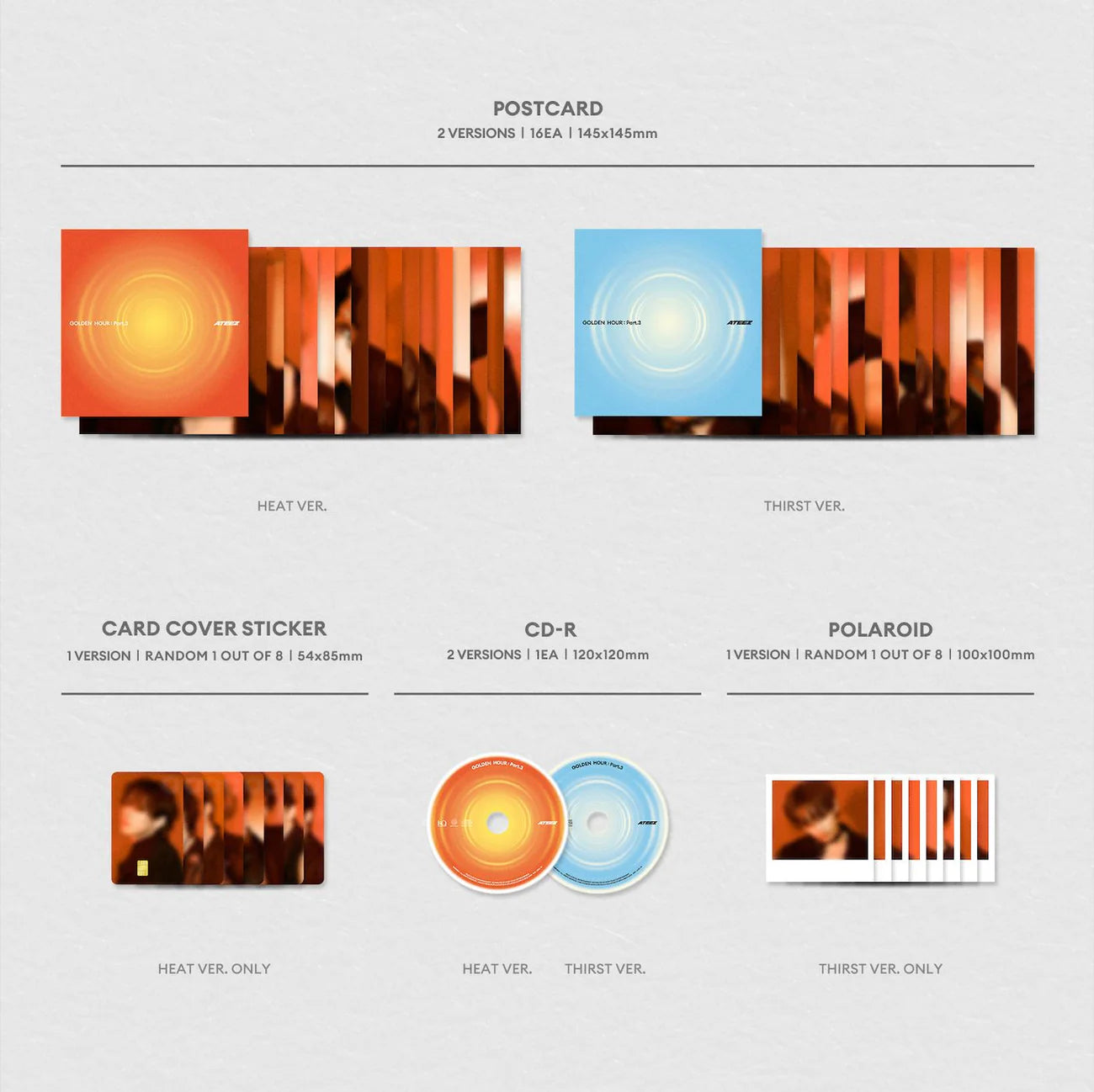 ATEEZ - 12th Mini Album GOLDEN HOUR : Part.3