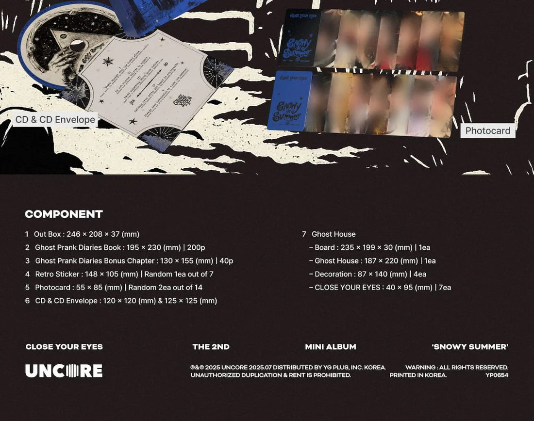 SIGNED - CLOSE YOUR EYES - SNOWY SUMMER (GHOST BOARD VER.)