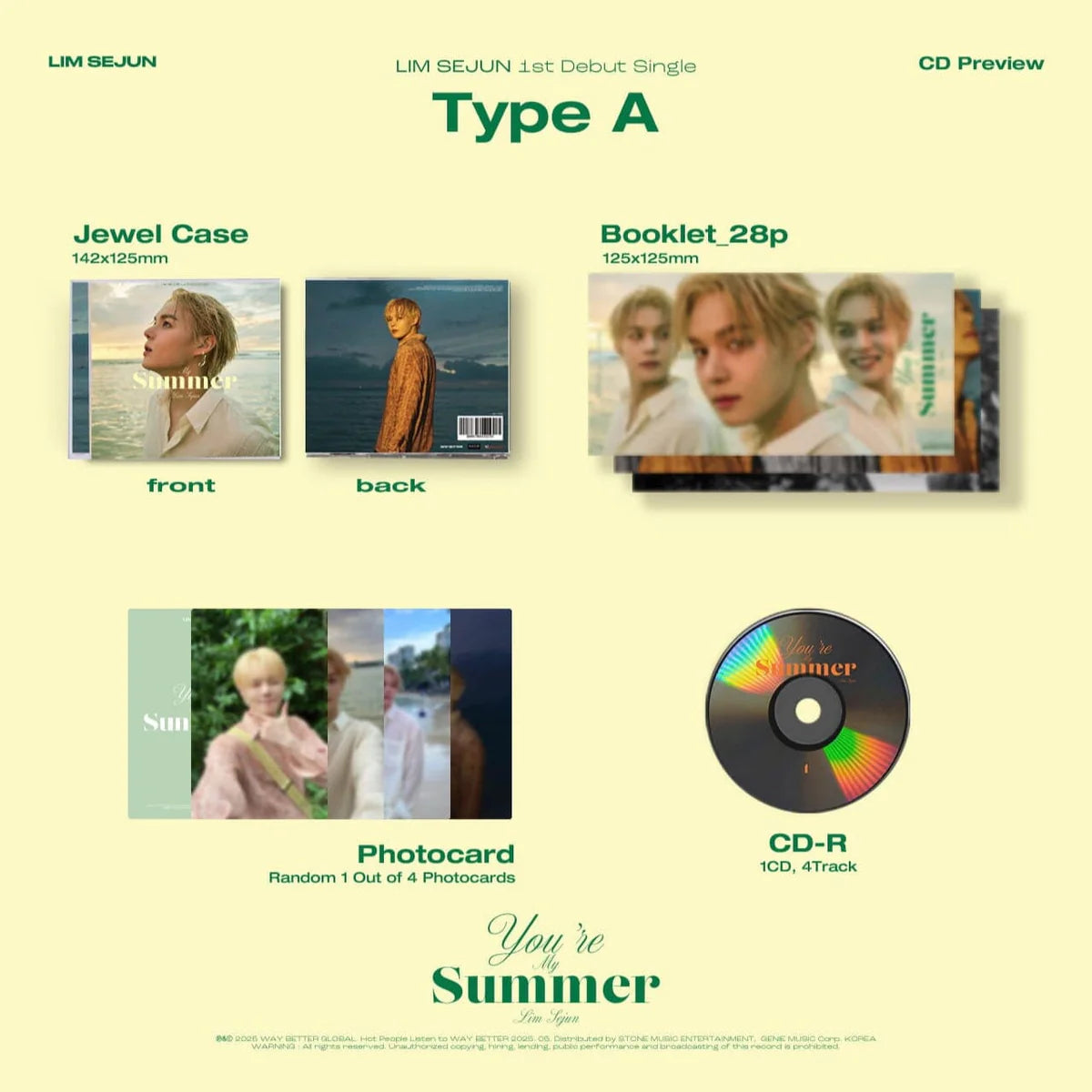 SIGNED - LIM SEJUN “You’re My Summer” album