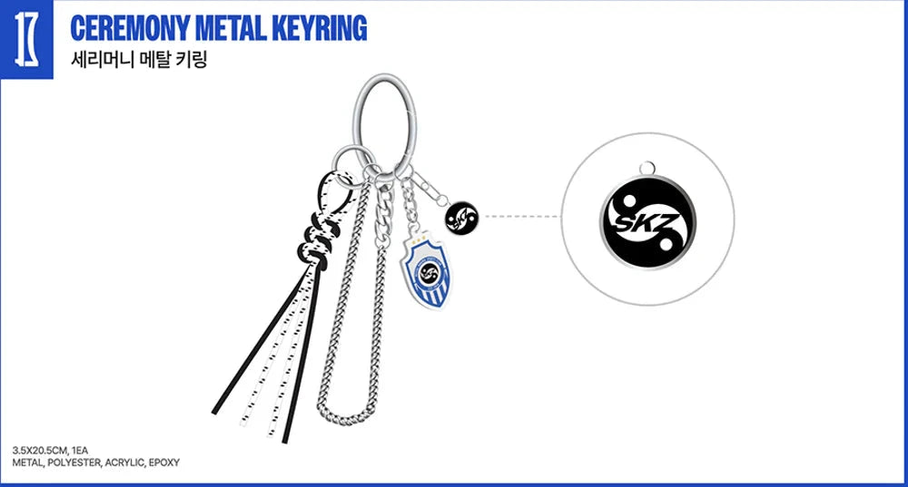 STRAY KIDS - UCeremony Metal Keychain - KARMA POP UP STORE OFFICIAL MD 2