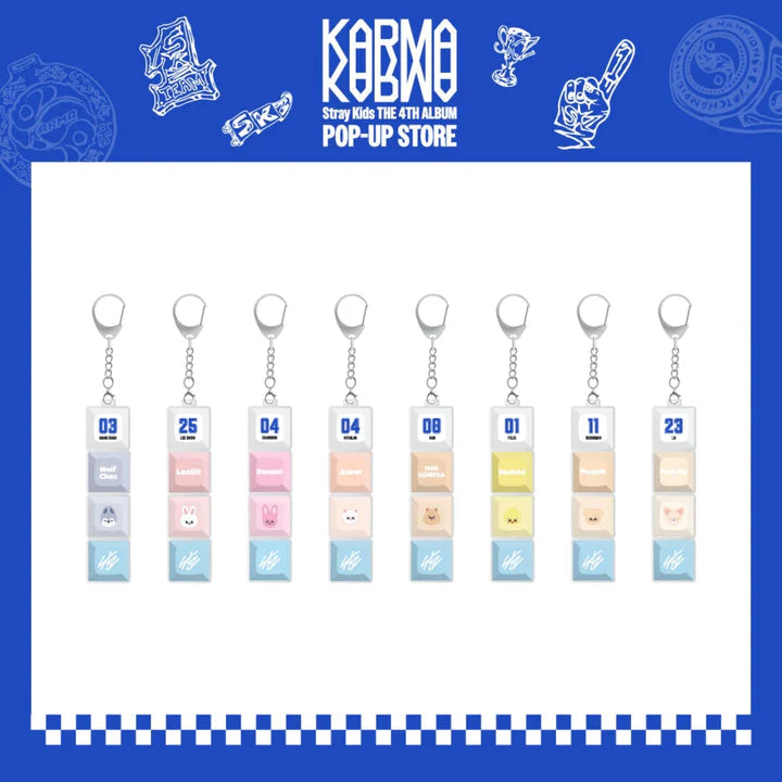 STRAY KIDS - Keycap Keyring - KARMA POP UP STORE OFFICIAL MD 2
