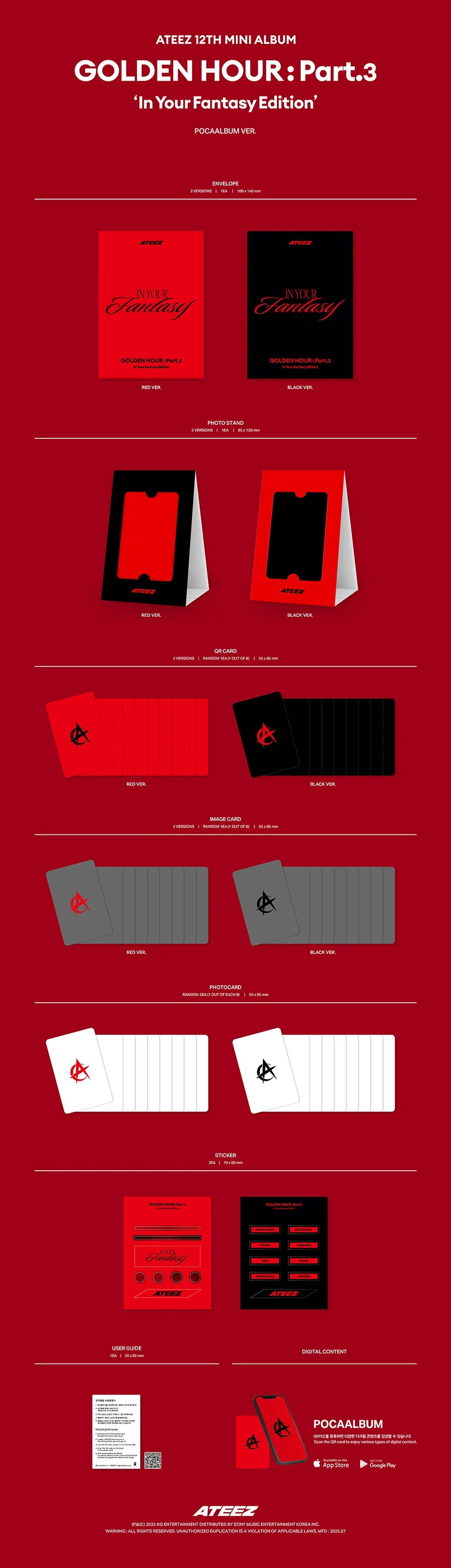 ATEEZ - GOLDEN HOUR : PART.3 (IN YOUR FANTASY EDITION) POCA Keapop music ALBUM