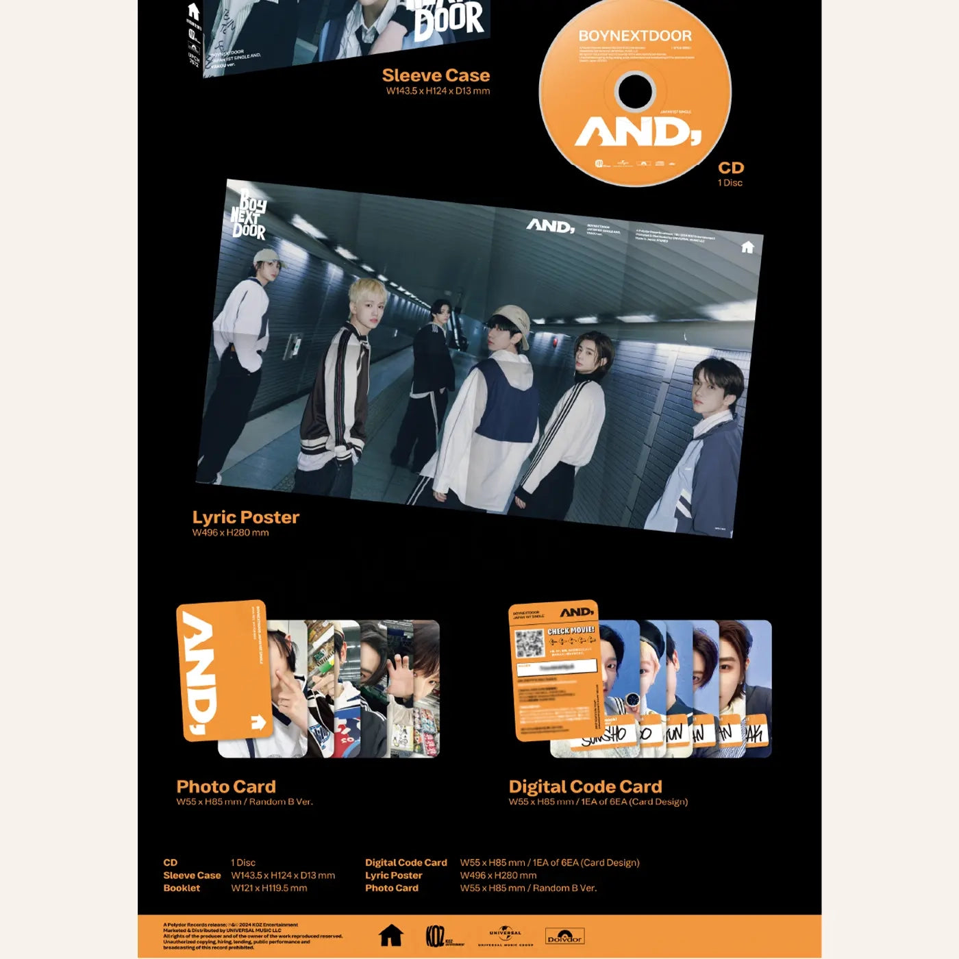 BOYNEXTDOOR – And, (Limited Edition) [1st Japan Single Album] + POB