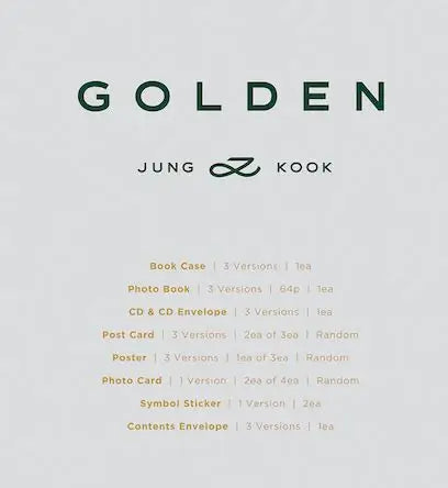 Jungkook (BTS) - GOLDEN (1ST SOLO ALBUM)