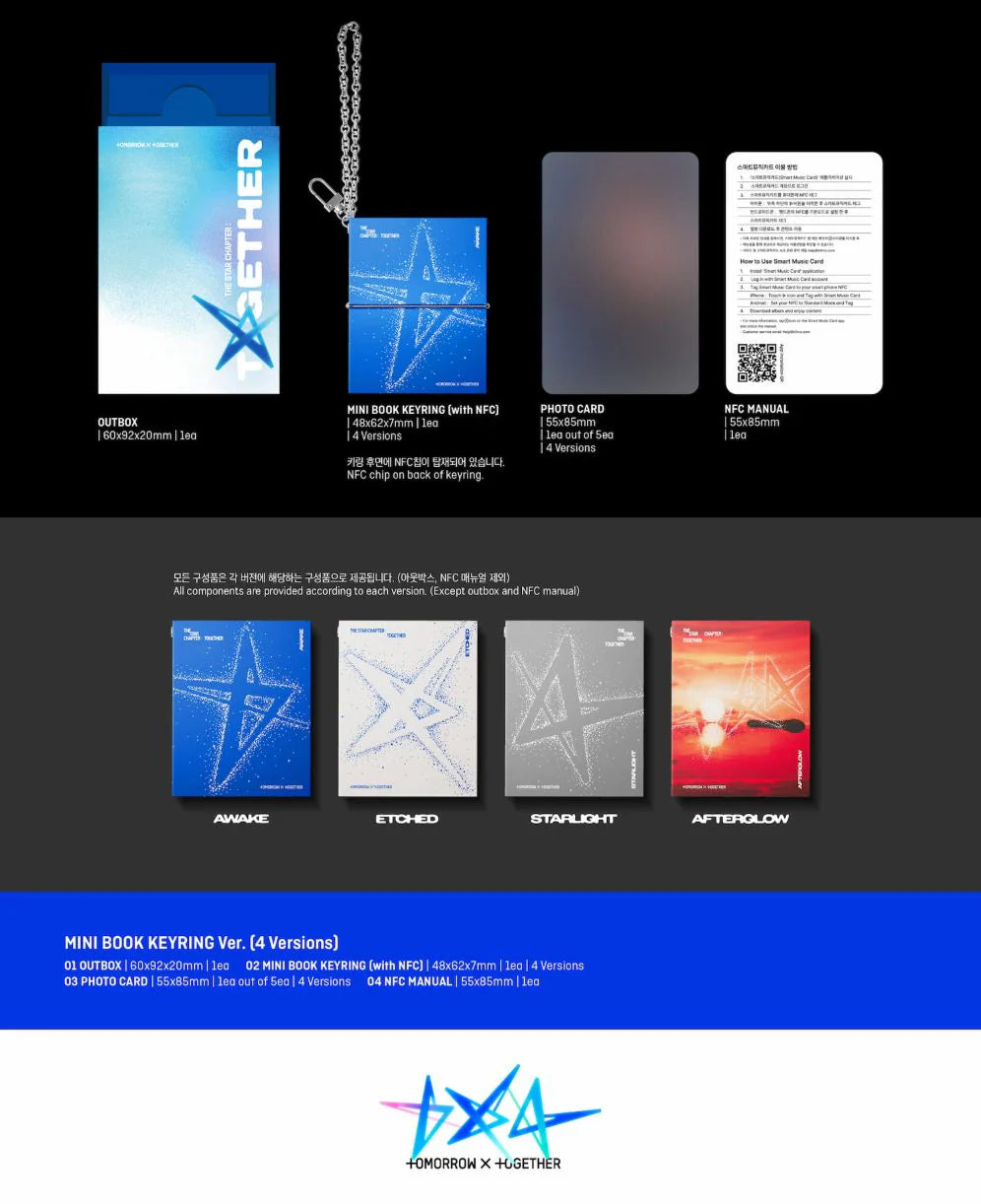 PRE-ORDER | TOMORROW X TOGETHER (TOMORROW X TOGETHER) Star Chapter: TOGETHER (Mini Book Keyring Ver.)