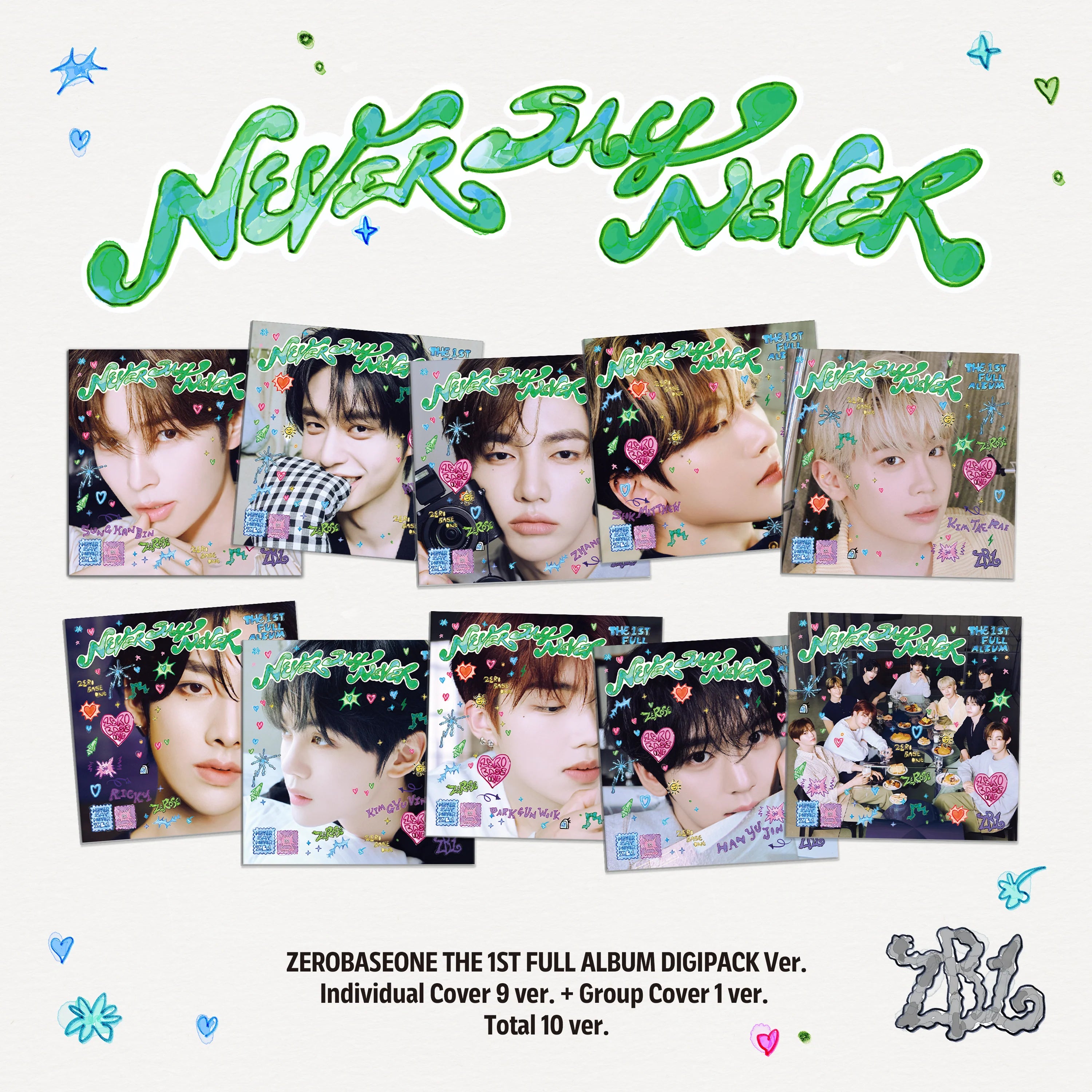 ZEROBASEONE - NEVER SAY NEVER THE 1ST FULL ALBUM (DIGIPACK Ver.)