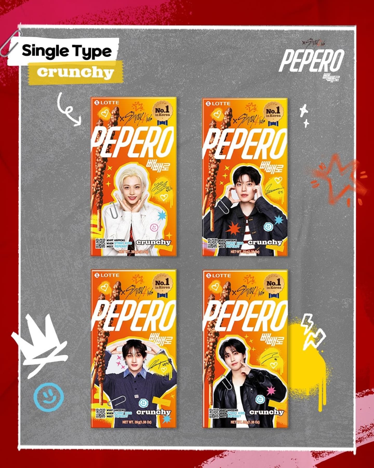 PRE-ORDER STRAY KIDS X PEPERO - CRUNCHY [Exclusive in Europe]