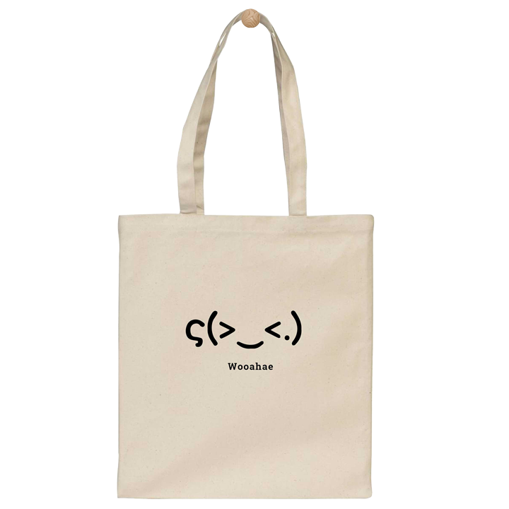 Fan made tote bag with Wooahae - Ajunice print - SEVENTEEN