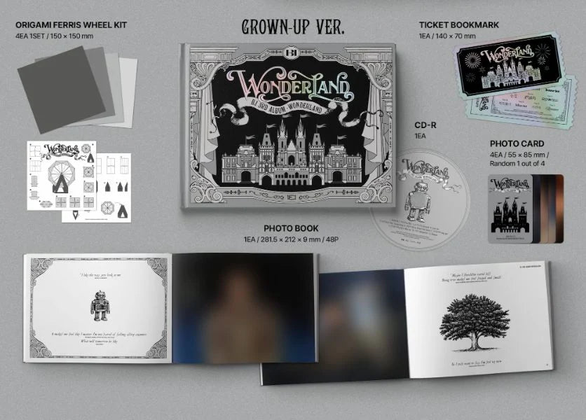 LUCKY DRAW B.I - WONDERLAND / 3집 정규앨범 Fairy tale Book ver. (Youth & Grown Up ver.)