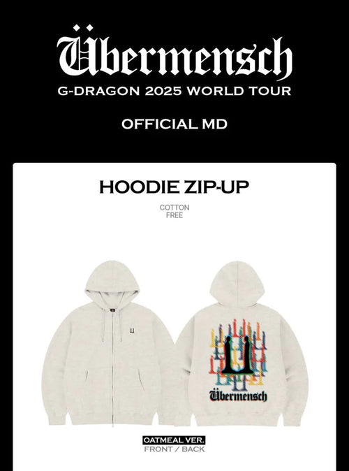 G-DRAGON - HOODIE ZIP-UP - 2025 WORLD TOUR 'ÜBERMENSCH' OFFICIAL MD