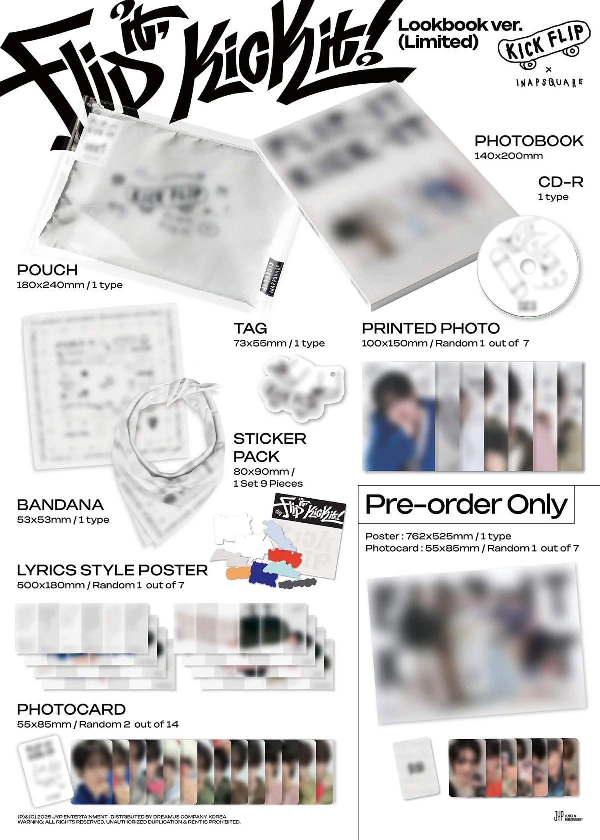 KICKFLIP - FLIP IT, KICK IT! (LOOKBOOK VER.) (LIMITED)