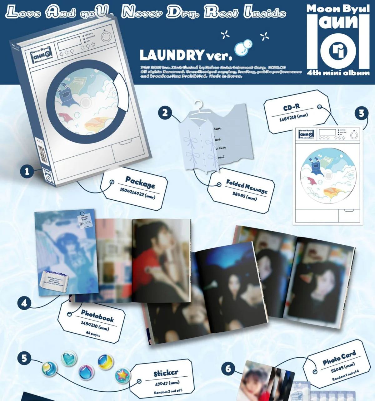 PRE-ORDER | SIGNED ALBUM EVENT | Moon Byul - laundri - The 4th MINI ALBUM (LAUNDRY ver.)