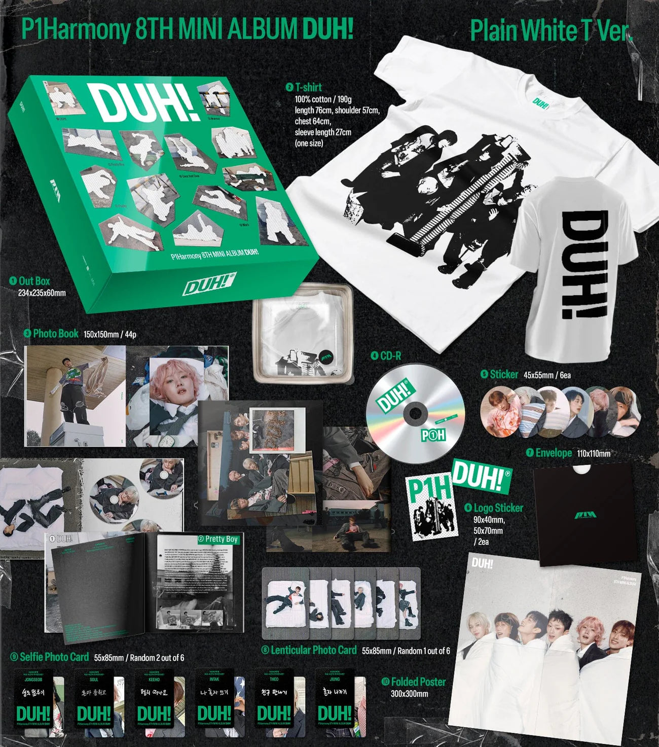 P1HARMONY - DUH! album (PLAIN WHITE T VER.)