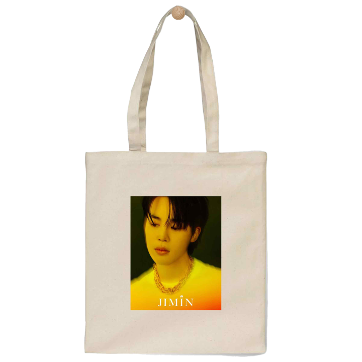 Fan made Tote bag with yellow print - JIMIN